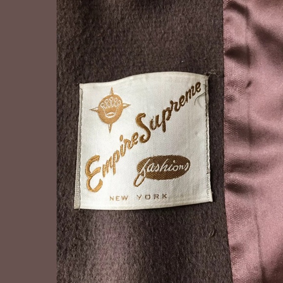 Vintage Coat 60’s 70’s Faux Fur Trim Button Up - Picture 3 of 8